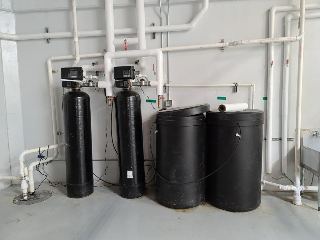 Commercial water softener system installed by Eddy's Plumbing